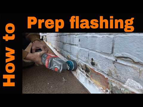 How to prepare flashing on brick wall to apply sealant